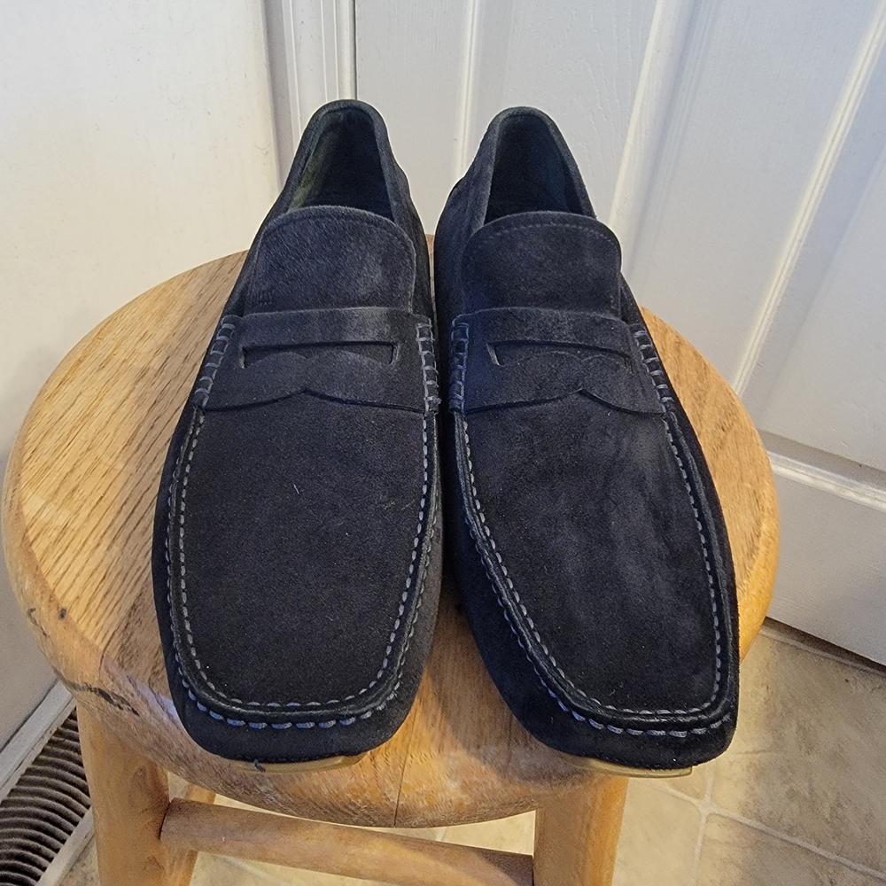 Bally Men's Dark Suede Loafers